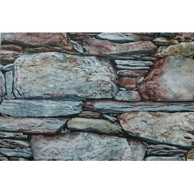 Обои на бумажной основе влагостойкие Шарм 113-04 Скала серо-голубые (0,53х10м.)