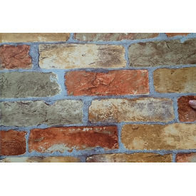 Обои на бумажной основе влагостойкие Шарм 114-01 Лофт красно-коричневый (0,53х10м.)