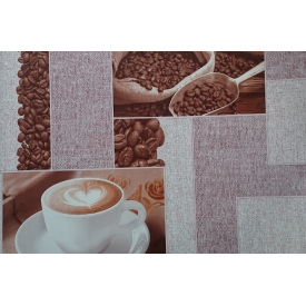 Обои на бумажной основе влагостойкие Шарм 105-05 Кофе декор сливовые (0,53х10м.)