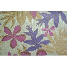 Обои на бумажной основе простые Шарм 131-05 Гербарий фиолетовые (0,53х10м.)