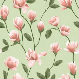 Обои на бумажной основе простые Шарм 162-05 Александрина зеленые (0,53х10м.)