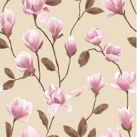 Обои на бумажной основе простые Шарм 162-10 Александрина бежево-розовые (0,53х10м.)