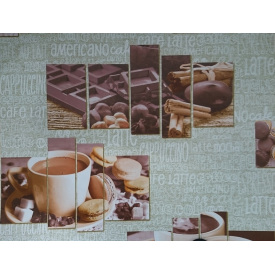 Обои на бумажной основе влагостойкие Шарм 130-03 Шоколад Оливковый (0,53х10м.)