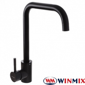Змішувач для кухні Вухо Winmix Sus 011G Black (Chr-011G), Польща (нержавіюча сталь)