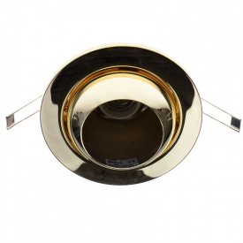 Поворотный точечный светильник Brille 60W Рыбий глаз Латунь 161012