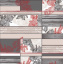Обои на бумажной основе влагостойкие Шарм 161-05 Люссо серо-красные (0,53х10м.) Чернигов