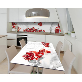 Наклейка 3Д виниловая на стол Zatarga «Красные ягоды» 650х1200 мм (Z184055/1st)