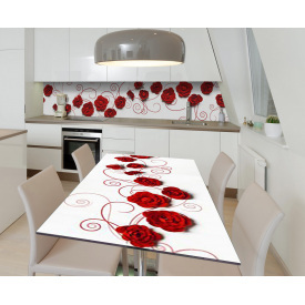 Наклейка 3Д виниловая на стол Zatarga «Вензель в бутонах» 650х1200 мм (Z184458/1st)