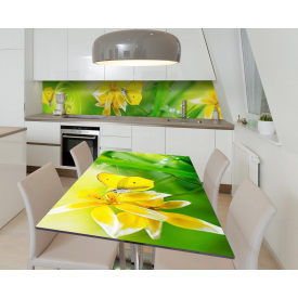 Наклейка 3Д виниловая на стол Zatarga «Луговая лимонница» 650х1200 мм (Z183437/1st)