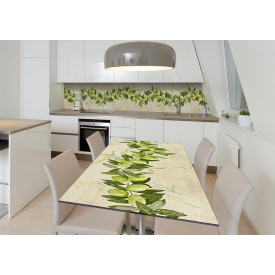 Наклейка 3Д виниловая на стол Zatarga «Оливковая дорожка» 650х1200 мм для домов, квартир, столов, кофейн, кафе