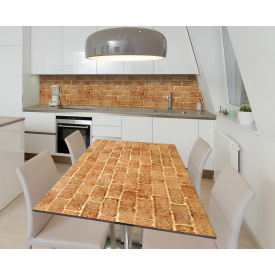 Наклейка 3Д виниловая на стол Zatarga «Акварельный кирпич» 650х1200 мм (Z184024/1st)