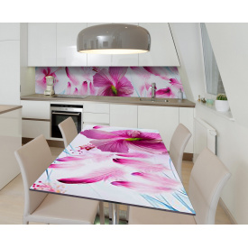 Наклейка 3Д виниловая на стол Zatarga «Лиловое перо» 650х1200 мм (Z184434/1st)