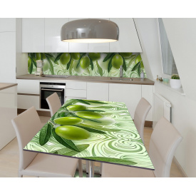 Наклейка 3Д виниловая на стол Zatarga «Оливковые плетения» 600х1200 мм (Z184929st)