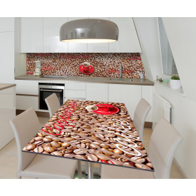 Наклейка виниловая на стол Zatarga "Кофейные зерна" 650х1200 мм