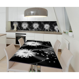 Наклейка виниловая на стол Zatarga "Георгины Сферы" 600х1200 мм