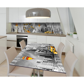 Наклейка вінілова на стіл Zatarga  "Повітряна куля Таксі" 650х1200 мм