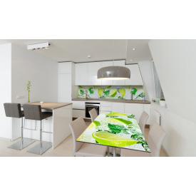 Наклейка вінілова на стіл Zatarga «Лімони у льоду» 650х1200 мм Z180635/1st