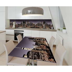 Наклейка вінілова на стіл Zatarga  "Вогні нічного Мегаполісу" 650х1200 мм