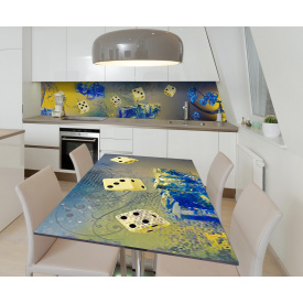 Наклейка вінілова на стіл Zatarga  "Ігральні Кістки" 650х1200 мм