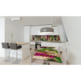 Наклейка вінілова на стіл Zatarga «Зелені вулиці Провансу» 650х1200 мм Z180663/1st