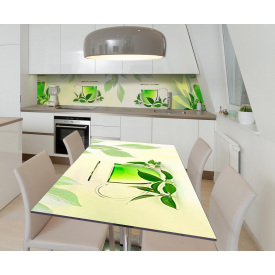 Наклейка виниловая на стол Zatarga "Зеленый Чай" 600х1200 мм