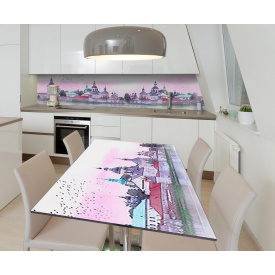 Наклейка виниловая на стол Zatarga "Древний замок" 650х1200 мм