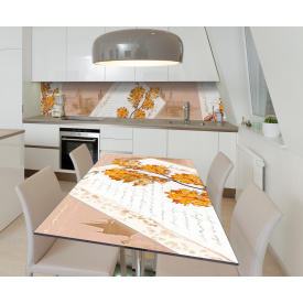 Наклейка вінілова на стіл Zatarga  "Дубове листя" 600х1200 мм