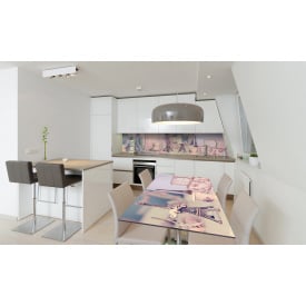 Наклейка вінілова на стіл Zatarga «рожевий Париж, що самоклеється» 650х1200 мм Z180592/1st