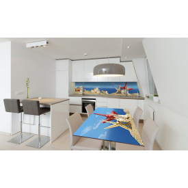 Наклейка вінілова на стіл Zatarga «Мушля» 600х1200 мм Z180822st