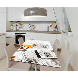 Наклейка вінілова на стіл Zatarga  "Ранок Кави" 650х1200 мм (Z181382/1st)