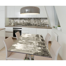 Наклейка виниловая на стол Zatarga "Лондон в облаках" 650х1200 мм