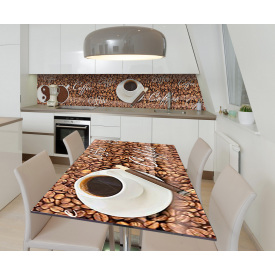 Наклейка виниловая на стол Zatarga "Кофе Coffee" 600х1200 мм