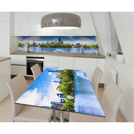 Наклейка виниловая на стол Zatarga "Городской фонтан" 600х1200 мм