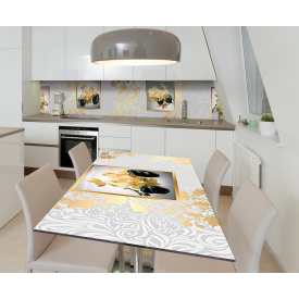 Наклейка вінілова на стіл Zatarga  "Золотий Орнамент" 650х1200 мм