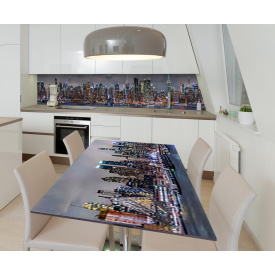 Наклейка виниловая на стол Zatarga "Небоскребы 3Д" 650х1200 мм