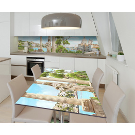 Наклейка вінілова на стіл Zatarga  "Південне місто" 650х1200 мм