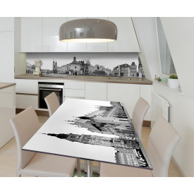Наклейка виниловая на стол Zatarga "Старый город" 600х1200 мм