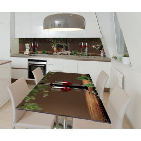 Наклейка виниловая на стол Zatarga "Виноград в корзине" 600х1200 мм