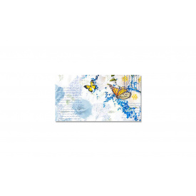 Наклейка виниловая на стол Zatarga "Голубые бабочки" 600х1200 мм