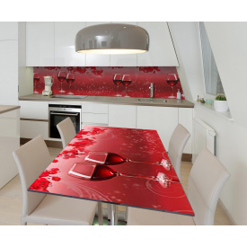 Наклейка вінілова на стіл Zatarga  "Келих червоного вин" 600х1200 мм