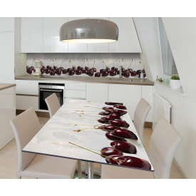 Наклейка вінілова на стіл Zatarga  "Стилі вишні" 600х1200 мм