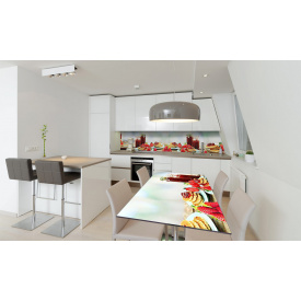 Наклейка вінілова на стіл Zatarga «Млинці з Полуницею» 650х1200 мм Z180753/1st