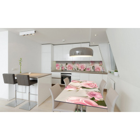 Наклейка вінілова на стіл Zatarga «Блокони Рожеві Троянди» 650х1200 мм Z180589/1st