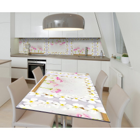 Наклейка виниловая на стол Zatarga "Цветочные Рамки" 650х1200 мм Z181745/1st