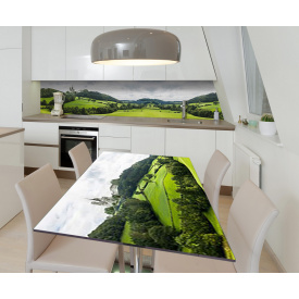 Наклейка вінілова на стіл Zatarga  "Зелена Долина" 650х1200 мм Z181718/1st