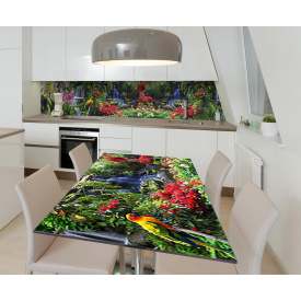 Наклейка вінілова на стіл Zatarga  "Тропічний Папуга" 600х1200 мм