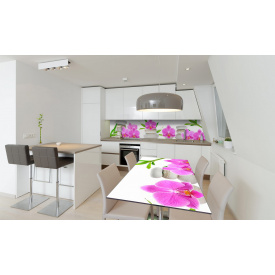 Наклейка вінілова на стіл Zatarga «Рожеві Орхідеї та Бамбук» 600х1200 мм Z180546st