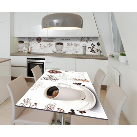 Наклейка вінілова на стіл Zatarga  "Кава з пінкою" 600х1200 мм Z181746st