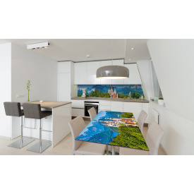 Наклейка вінілова на стіл Zatarga «Замок в Альпах» 600х1200 мм Z180720st