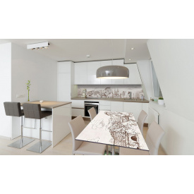 Наклейка вінілова на стіл Zatarga «Намальоване Місто» 600х1200 мм Z180688st